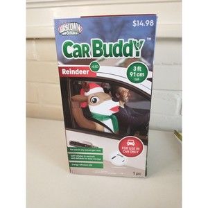 NEW Car Buddy Airblown Inflatable Reindeer  3 Ft LED Light Christmas Gemmy